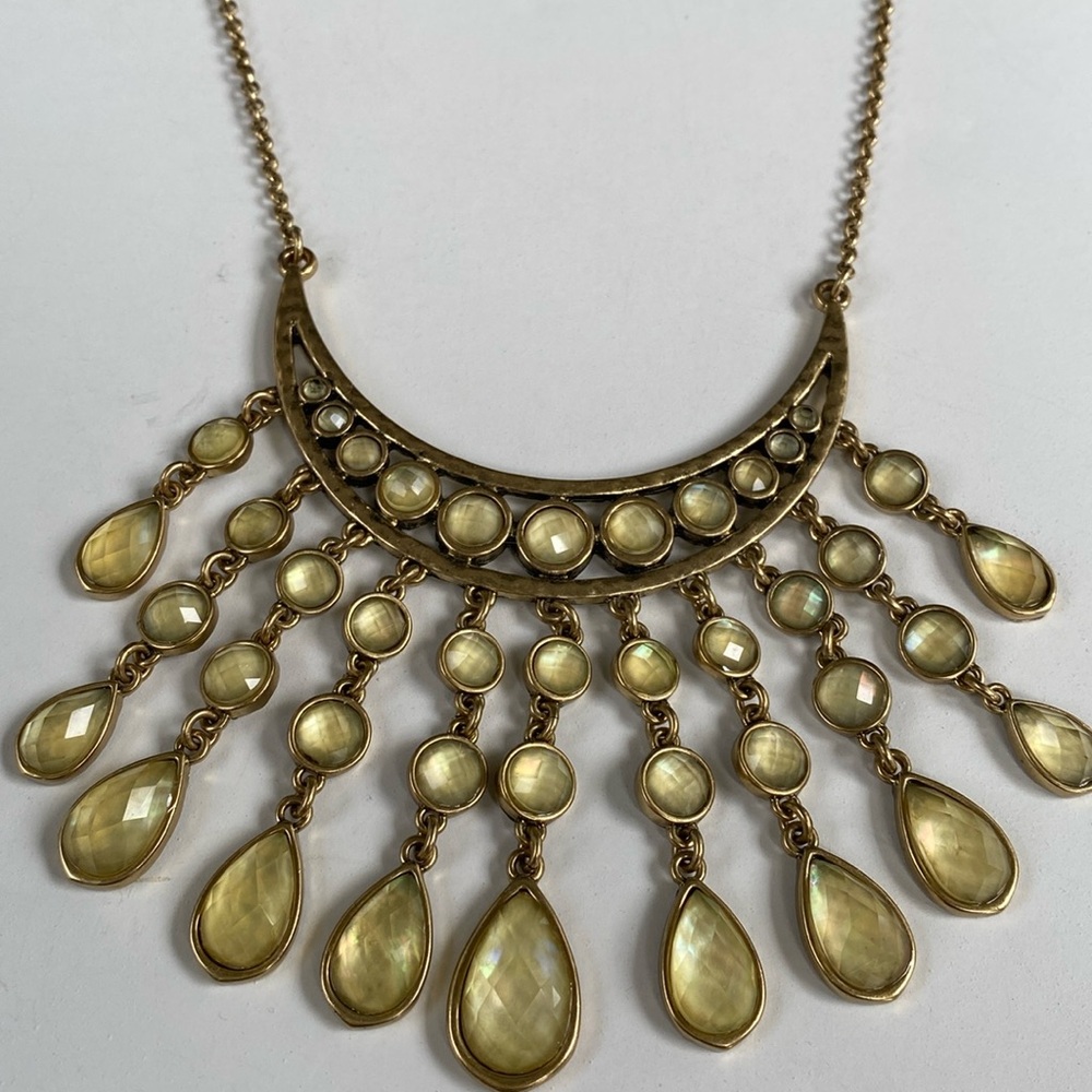 Lucky Brand Gold Tone Bib Necklace